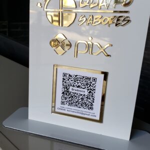 Placa Pix Personalizada com logotipo do cliente Denise Lage Designer