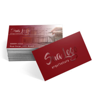 Amostra Unidades Cartão de Visitas laminação fosca e verniz localizado Denise Lage Designer Soluções Gráfica para você