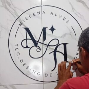 Logotipo Acrílico Preto prévia do que é permitido Denise Lage Designer