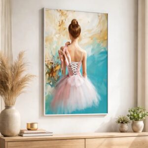 Quadro Decorativo Bailarina 70x48cm. Soluções Denise Lage Designer Caso deseje basta enviar sua imagem que será personalizada. Quadros decorativos que encantam e embelezam.