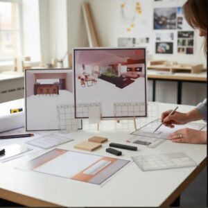 Placas 3d Seletoras Pisos e Revestimentos perfeitas para o cliente visualizar antes de fechar pedido. Aqui na Denise Lage Designer você encontra.
