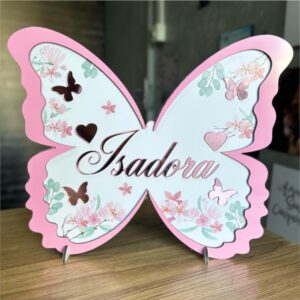 Decorativo Borboleta Acrílico Espelhado Denise Lage Designer Personalizado